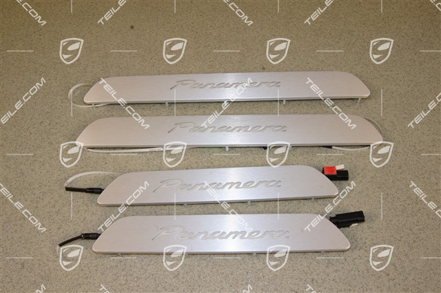Einstiegleisten mit Beleuchtung, Aluminium Satz