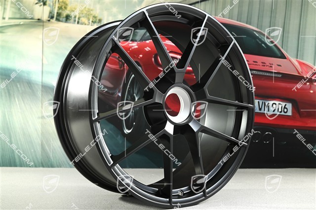 20+21" Carrera GTS, Felgen 8,5J x 20 ET50 + 11J x 21 ET82, schwarz seidenmatt