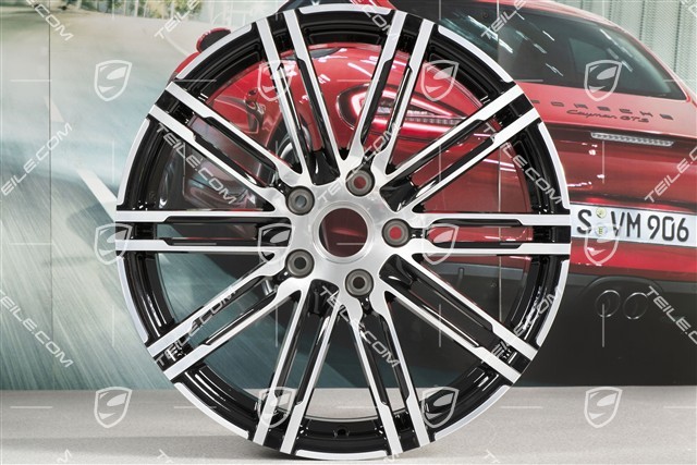 20" felga, Turbo III, 8,5J x 20 ET57, czarny wysoki połysk