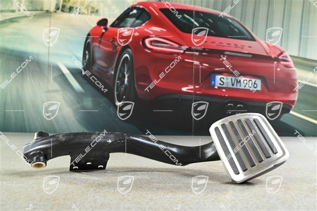 Brake pedal with pad / pedal cap, stainless steel