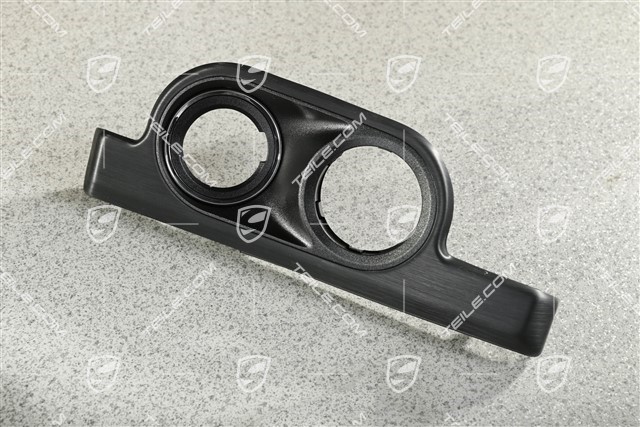 1 Satz Zierleisten fur Fahrzeuginnenraum, Aluminium Schwarz, Getrankehalter