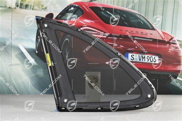 Side window with moulding, aluminium package Black, Insulating glass in rear, R