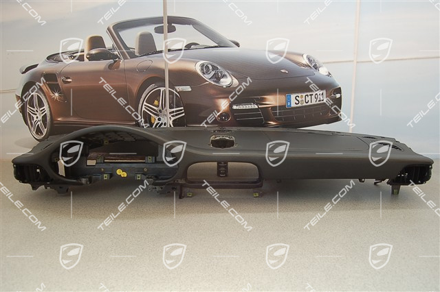 Dashboard, upper part, black leather, Sport Chrono Package