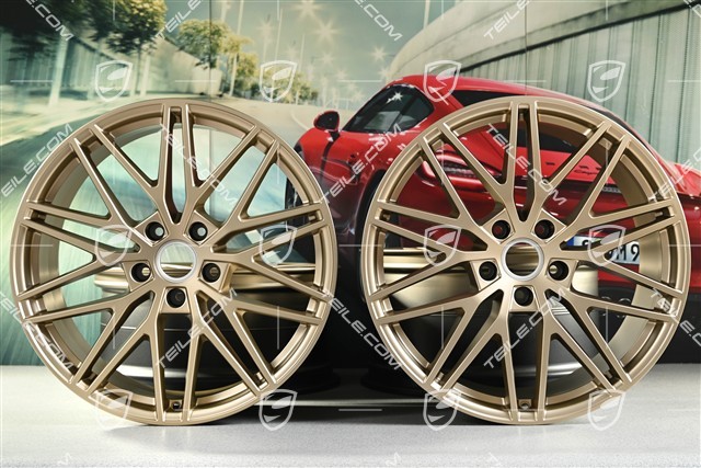 21-inch wheel rim set Cayenne RS Spyder Design, 11J x 21 ET58 + 9,5J x 21 ET46, neodyme