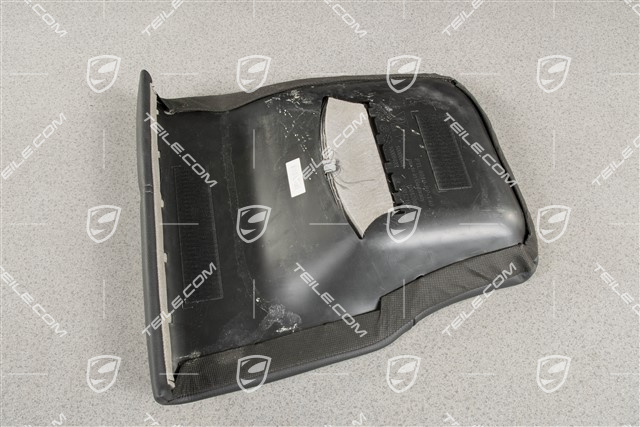Back seat lower / cushion, Cabrio, Leatherette, Black, R