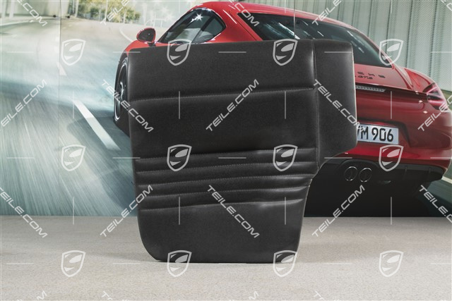 Back seat lower / cushion, Coupe/Targa, leatherette, Black, R
