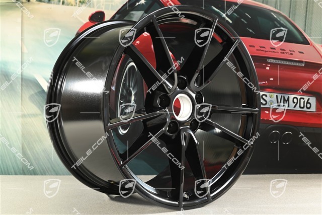 19+20" wheel rim set Carrera, rims: front 8,5J x 19 ET52 + rear 11,5J x 20 ET67, black high gloss