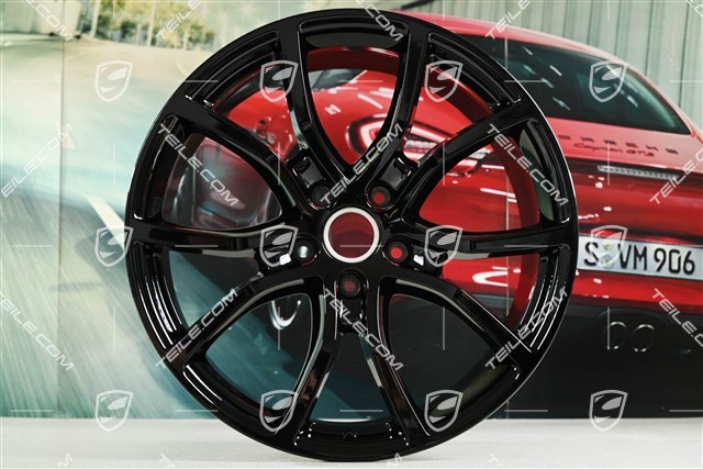 21" Felgensatz Cayenne Exclusive Design, 11J x 21 ET49 + 9,5J x 21 ET46, für den Cayenne Coupé, schwarz hochglanz