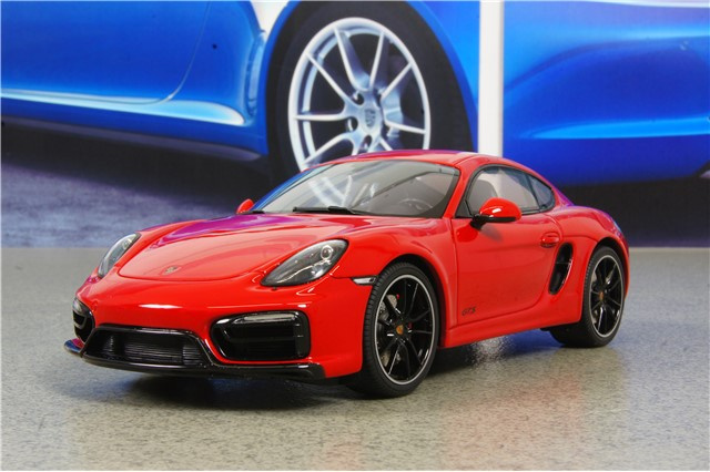 GT SPIRIT Porsche Cayman GTS (981C), red, scale 1:18