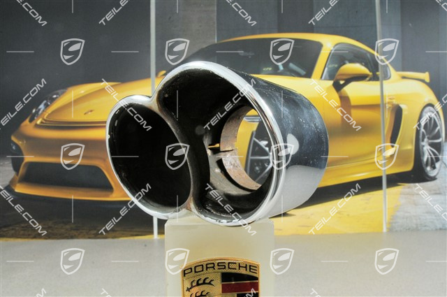 Sports dual tailpipe, 4-Pipe-Look, Turbo / GT2, L