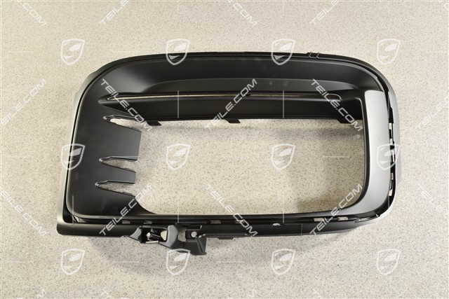 Turbo, Front bumper, side ventilation grille, Black matte, L