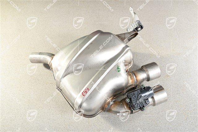2,0L Rear muffler without tail pipe, L