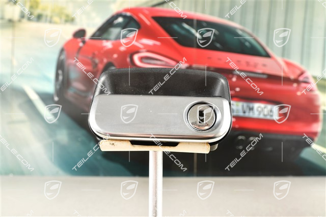 Glove compartment handle with Base plate in Black