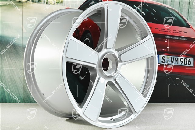 21-inch Sport Classic "911 Turbo 50 Years" wheel rim, central lock, 12J x 21 ET70, white high gloss