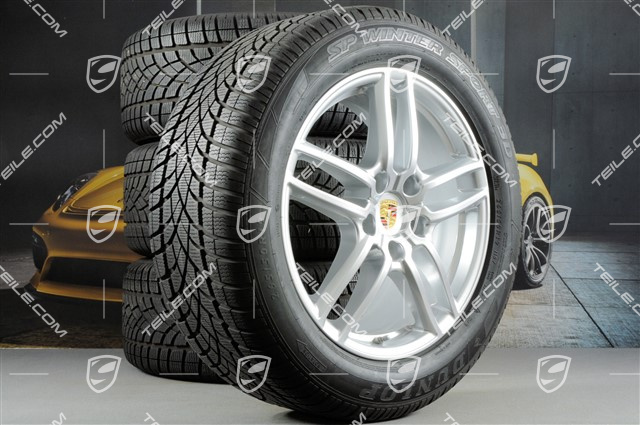 19" koła zimowe, komplet "Cayenne Turbo IV" facelift 2014->, felgi 8,5J x 19 ET59 + opony zimoweDunlp 3D 265/50 R19, z czujnikami ciśnienia
