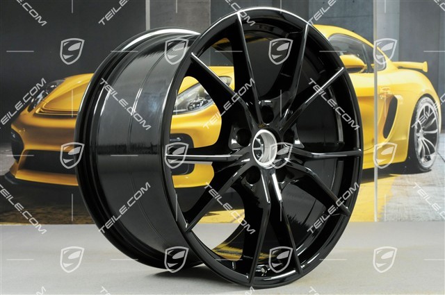 20" Felgensatz Carrera S IV, 8,5J x 20 ET49 + 11J x 20 ET78, für Winterbetrieb, C2/C2S, Tiefschwarz-Metallic