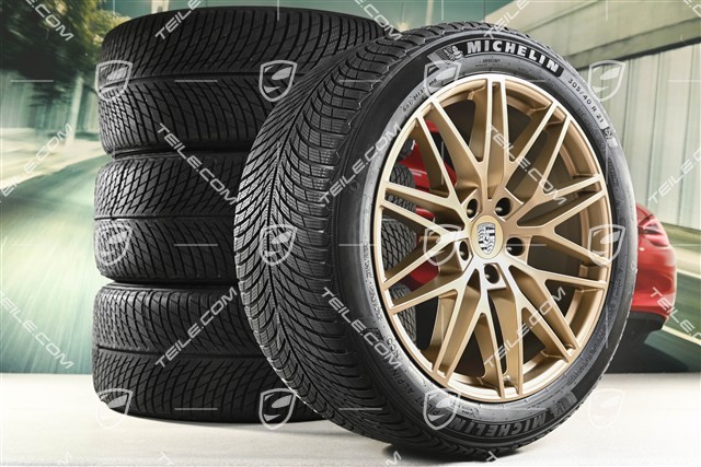21" RS Spyder Design Winterräder Satz, Felgen 9,5J x 21 ET46 + 11,0J x 21 ET58 + NEUE Michelin Winterreifen 285/45 R21 + 305/40 R21, mit RDK-Sensoren, Neodyme