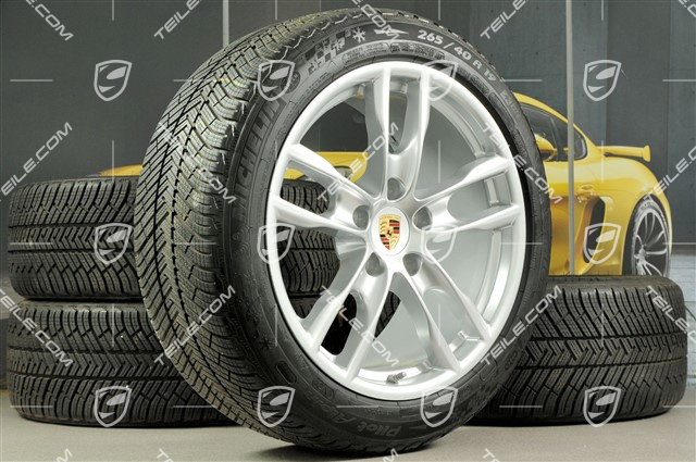 19" Koła zimowe komplet, Boxster S, felgi 8J x 19 ET57 + 9,5J x 19 ET45 + NOWE opony Michelin Pilot Alpin 4 235/40 R19 + 265/40 R19, bez czujników ciśnienia RDK