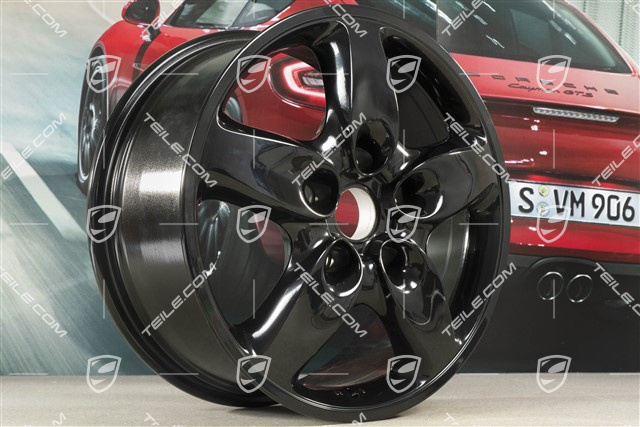 18" Felge Cayenne Turbo, 8J x 18 ET57, schwarz hochglanz