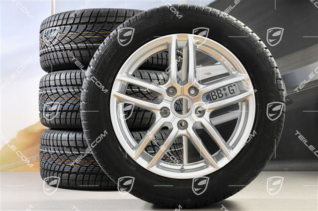 19" Cayenne Turbo IV Winterräder Satz Facelift 2014->, Felgen 8,5J x 19 ET59 + Dunlop Winterreifen 265/50 R19, mit RDK-Sensoren