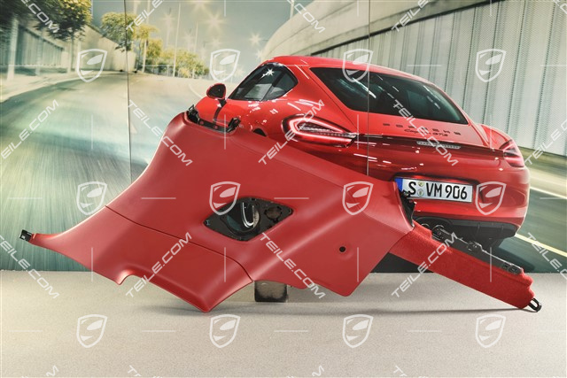 Seitenwandverkleidung, Coupe. Leder, Bordeauxrot, R