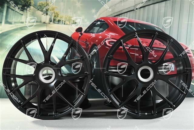 GT4 RS / Spyder RS 20" Magnesium wheel set, 8.5J x 20 ET61 + 11J x 20 ET50, black silk matt