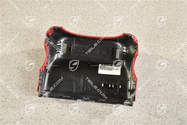 Upper switch housing, leather, bordeaux red