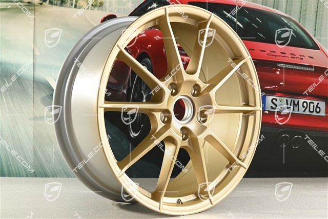 20-inch "Spyder" / "718 Sport" wheel rim set, rims 8,5J x 20 ET57 + 10,5J x 20 ET47, Aurum satin mat