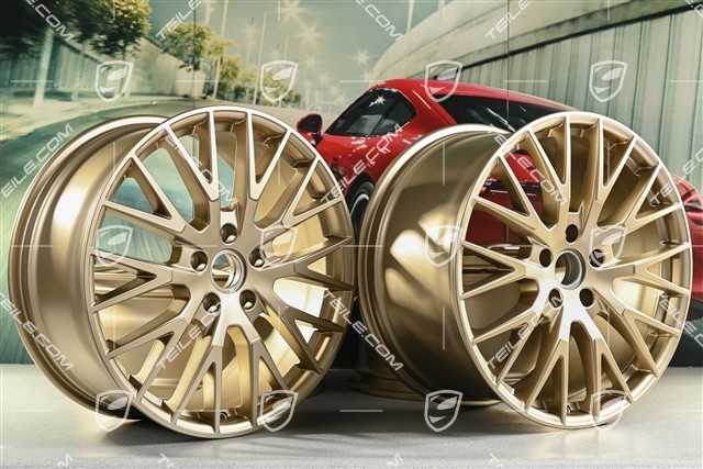 21-inch wheel rim set Panamera Exclusive Design, 9,5J x 21 ET71 + 11,5J x 21 ET69, neodyme