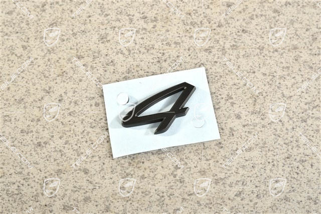 Schriftzug "4", Schwarz