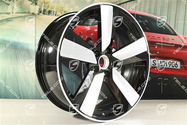 22" Felge Macan Sport, 9J x 22 ET29, schwarz hochglanz