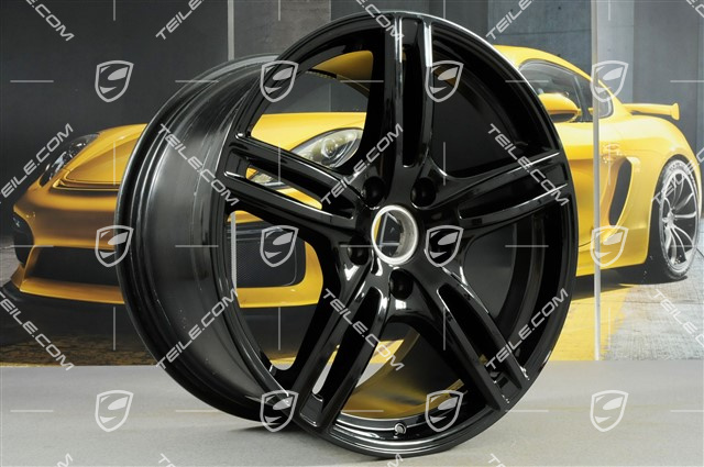 20" Felgensatz Panamera Turbo, 9,5J x 20 ET71 + 11,5J x 20 ET68, schwarz hochglanz