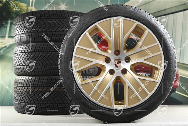 20-inch Turbo Aero winter wheel set, rims 9J x 20 ET54 + 11J x 20 ET60 + NEW Goodyear winter tyres 245/45 R20 + 285/40 R20, Aurum