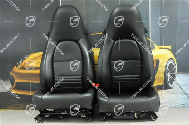 Sitze, el einstellbar, heizung, Leder, Schwarz, Satz (L+R)