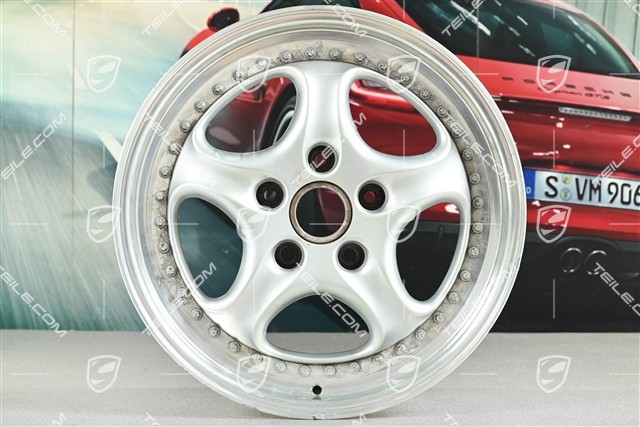 18" Carrera RS rim, Speedline, 8J x 18 ET52, signs of wear, in need of restoration