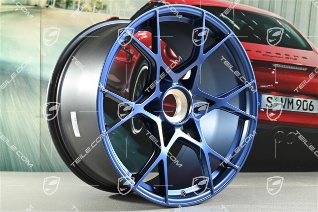 20-inch GT4 RS / Spyder RS wheel rim, 11J x 20 ET50, indigo blue