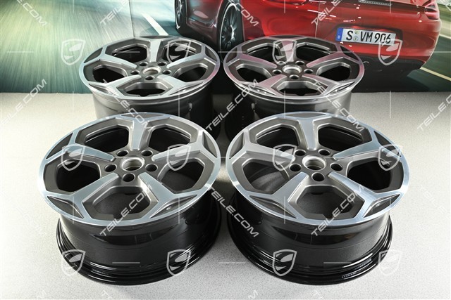 20" komplet felg Taycan Offroad Design, 9J x 20 ET54 + 11J x 20 ET60