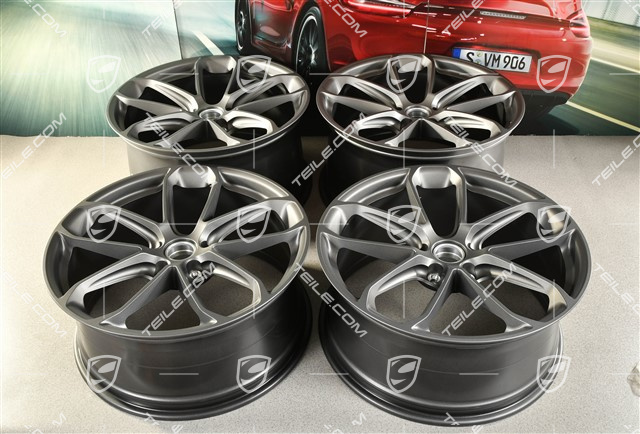 22-inch wheel rim set GT, 10J x 22 ET48 + 11,5J x 22 ET52, Vesuvgrau