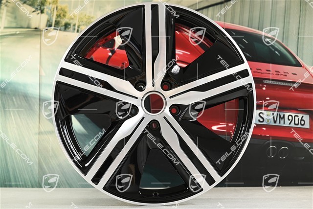 22-inch wheel rim Macan Exclusive Design, 9J x 22 ET29, black high gloss, left