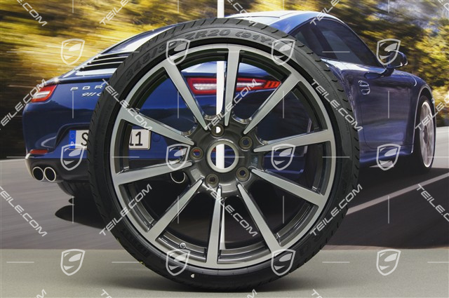 20" Sommerräder Satz Carrera Classic II, Felgen 8,5J x 20 ET51 + 11J x 20 ET52 + Reifen 245/35 ZR20 + 305/30 ZR20, mit RDK-Sensoren