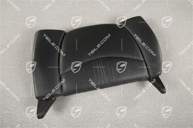 Notsitzrückenlehne / Rücksitz / Rückenlehne, Raffleder, Schwarz, Cabrio, L