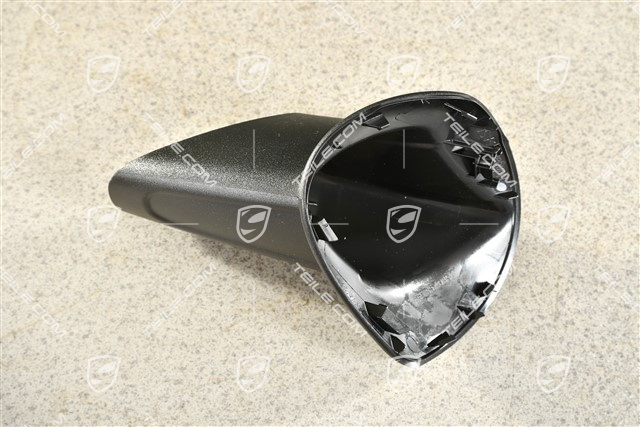 Osłona ramienia lusterka zewnętrznego, czarna satyna, L