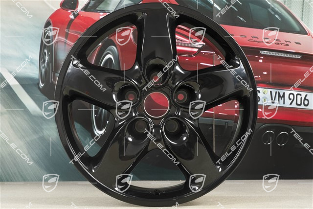 18" Felge Cayenne Turbo, 8J x 18 ET57, schwarz hochglanz