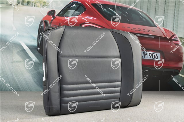 Back seat backrest, leather, metropole blue, Coupe, R