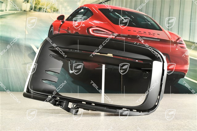 Turbo, Front bumper, side ventilation grille, Black matte, L
