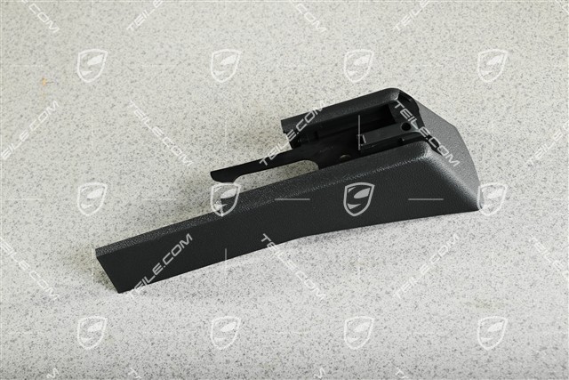 Front seat rail cover, rear, Satin black