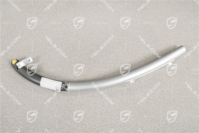 Zuziehgriff, Alu-Optik, Leder, Schwarz, R