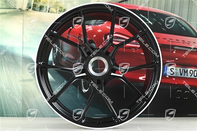 21" Felga GT3, 12J x 21 ET45, czarny satynowy półmat + biały rant