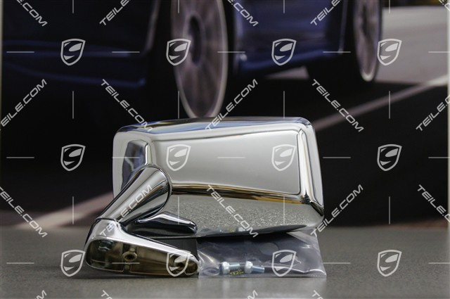 Lusterko zewnętrzne, chromowane, duże, L