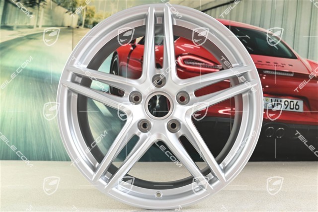 19" disc wheel rim set Carrera VI, 8,5J x 19 ET50 + 11J x 19 ET56, Brilliantsilver